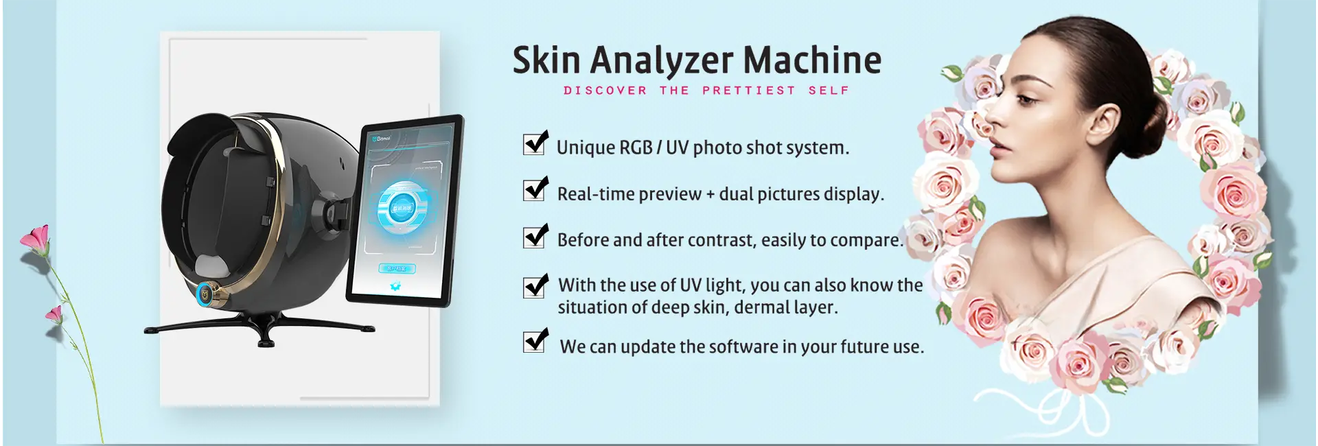 Smart AI skin analyzer machine